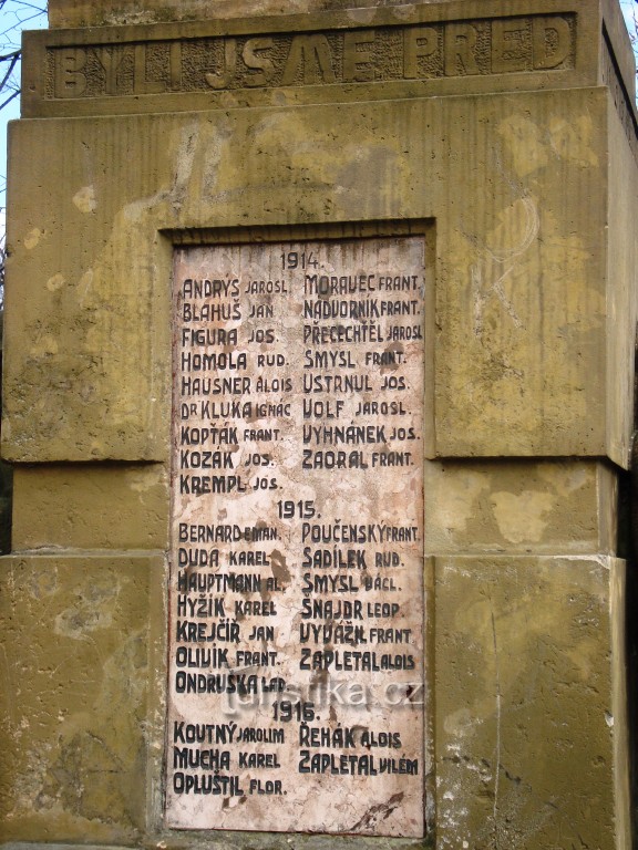 Jan Blahuš, Pomník obětí 1. světové války, Olomouc - Holice.jpg